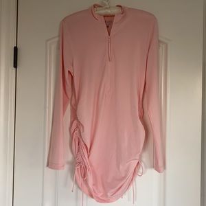 Pink swim coverup